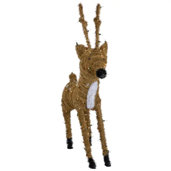 Northlight Pre-Lit Standing Reindeer with Spots Outdoor Christmas Decoration - Brown {7}