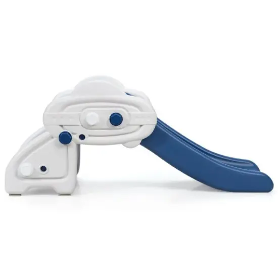 Freestanding Baby Mini Play Climber Slide Set with HDPE anf Anti-Slip Foot Pads Blue {3}