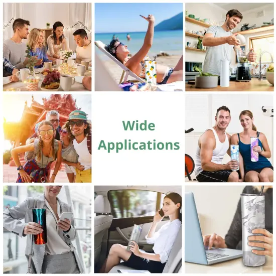 8 Pack Straight Sublimation Tumblers bulk 20 oz Skinny,Stainless Steel Double Wall Insulated Tumbler Cups Blank White with Lid, Straw, Individually Boxed,Polymer Coating for Heat Transfer {2}