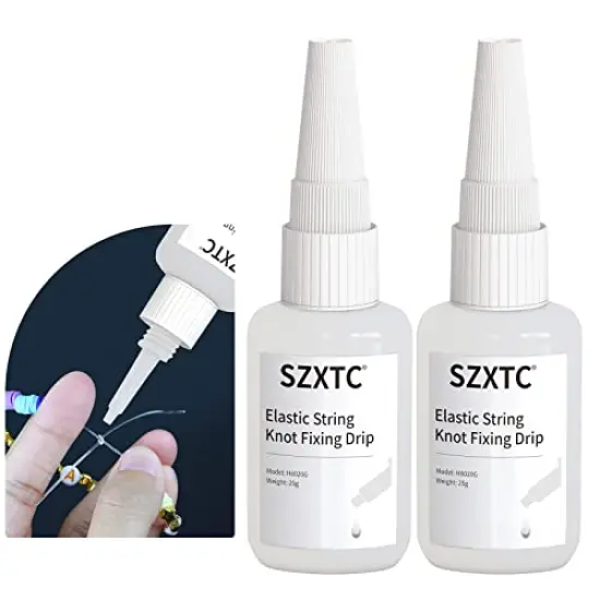 2 Pieces Clay Beads Bracelets Professional Elastic String Kont Fixing Drip, Keep Stretch String Braclet Stay Tied for Flat Round Polymer Heishi Beads Spacer Charm Jewelry Making Kit {1}