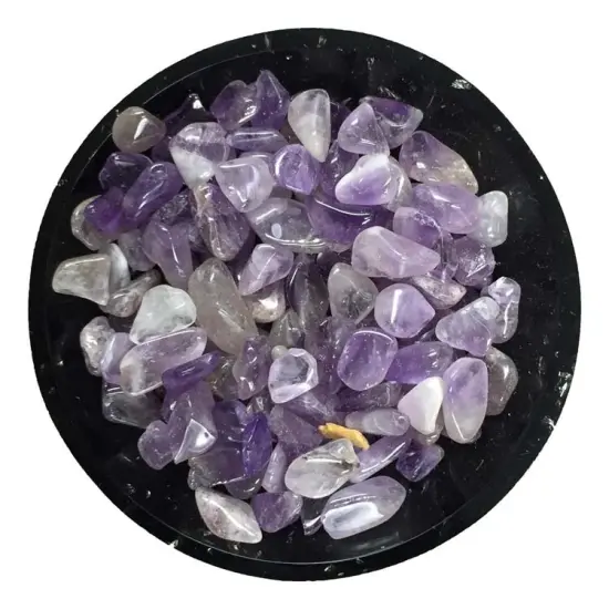 Banded Amethyst Tiny Crystal Chips &ndash; Size L1 {1}