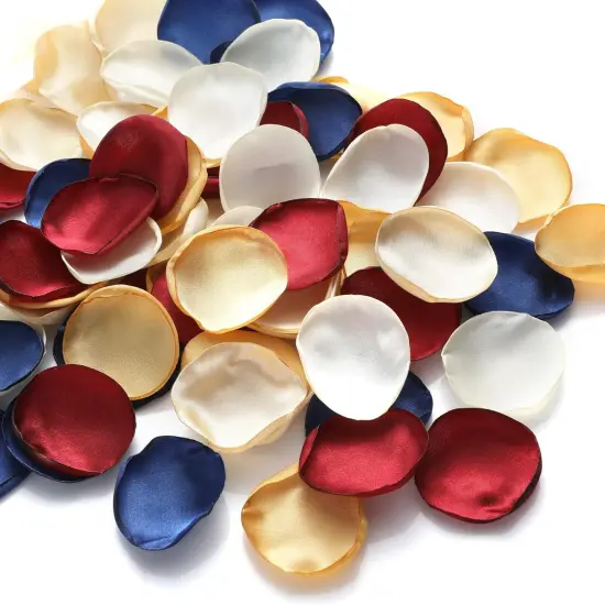 400PCS Silk Rose Petals Navy Blue Burgundy Wedding Supplies Flower Girl Basket Table Aisle Runner Party Dinner Bridal Shower Decoration {1}