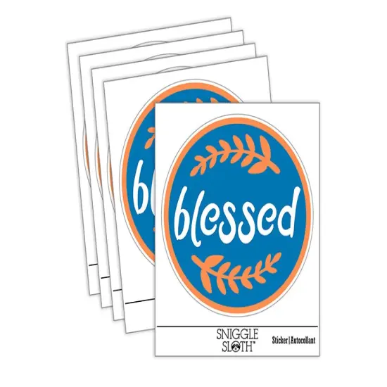 Blessed Wheat Strands Waterproof Vinyl Phone Tablet Laptop Water Bottle Sticker Set - 5 Pack {2}