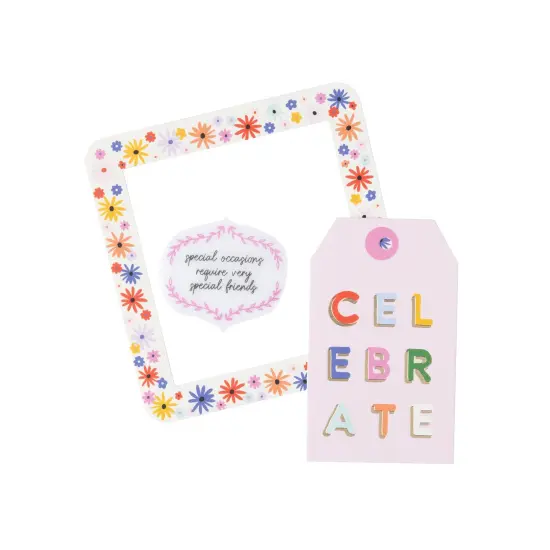 American Crafts Life Of The Party Ephemera Die-Cuts 66/Pkg-Frames And Tags, Gold Foil {4}