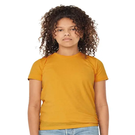 BELLA + CANVAS&reg; Slim Fit Youth Crew Neck Tee Mustard triblend {1}
