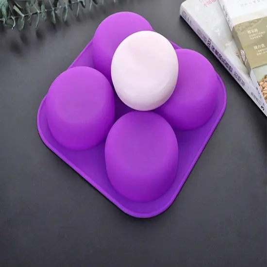 2 Pcs Glossy Silicone Round Shaped Soap Molds {3}