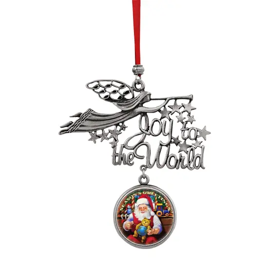 Joy to the World Santa Season's Greetings JFK Half Dollar Ornament {1}