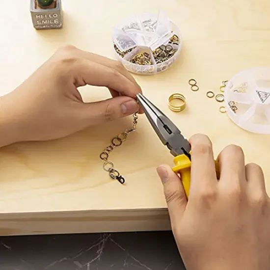 1000 Pieces Jump Rings Kit With Open Jump Rings 40PCS 12mm Lobster Clasps and Jump Rings Opener for Jewelry Making Keychains and Necklace Repair (Gold) {2}