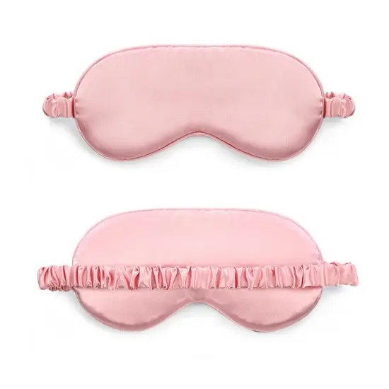 Kitcheniva Smooth Padded Double Sided Satin Travel Sleep Eye Mask Cover Pink {1}