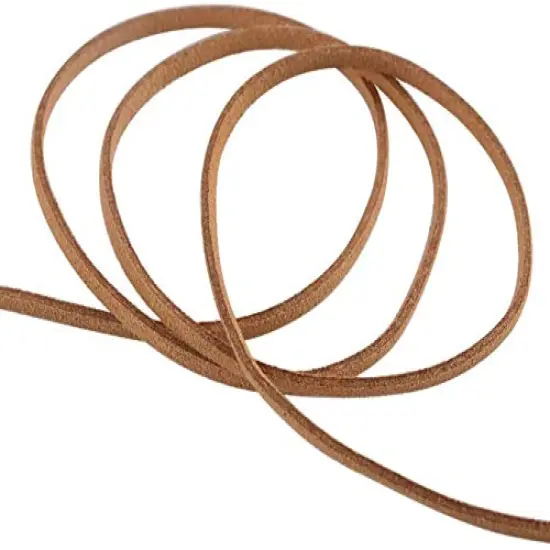 3 mm x100 Yards Coffee Suede Cord Suede Lace Faux Leather Cord with Roll Spool for Bracelet Necklace Beading DIY Handmade Crafts {5}