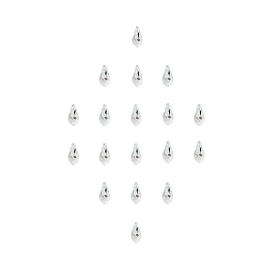 Preciosa 18-Piece Teardrop Glass Pendant, 5.5x11mm Crystal {2}