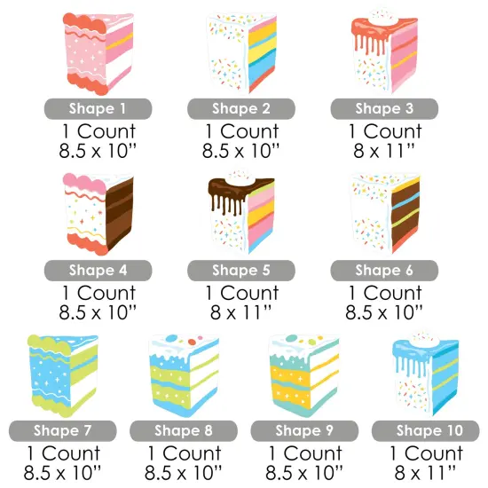 Big Dot of Happiness Cake Time - Lawn Decorations - Outdoor Happy Birthday Party Yard Decorations - 10 Piece {7}