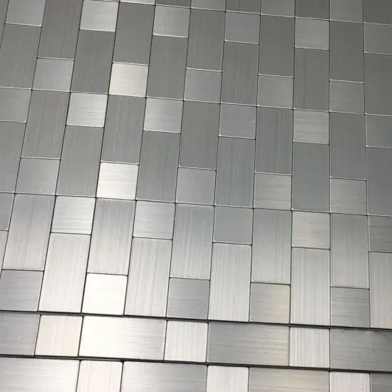 10-Pck Peel and Stick Metal Backsplash Tile Bath Kitchen Mosaics Wall {3}