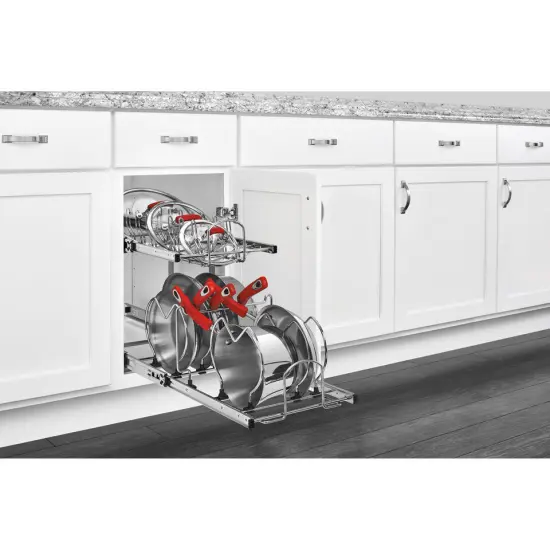 2-Tier Pull-Out Organizer for pots and pans {8}
