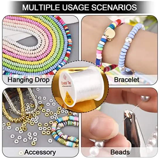 0.5mm Elastic Cord Beading Threads Stretch String Fibre Crafting Cords for Jewelry Making {3}