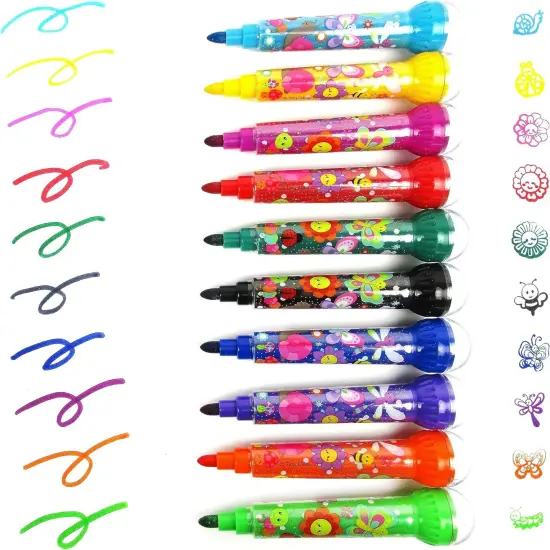 Spring Flowers Butterfly Stamper Marker Set of 10 {3}