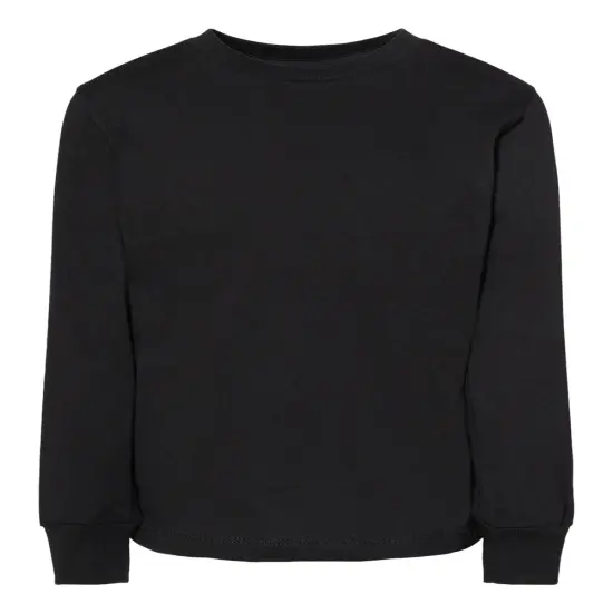 BELLA + CANVAS&reg; Toddler Jersey Long Sleeve Tee Black {1}