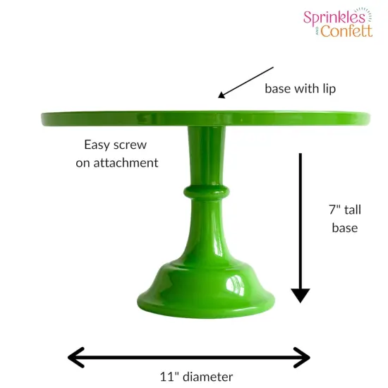 Bright Kelly Green Melamine Cake Stand &ndash; 11.5" Cupcake & Dessert Display for Parties, Events & Celebrations {2}