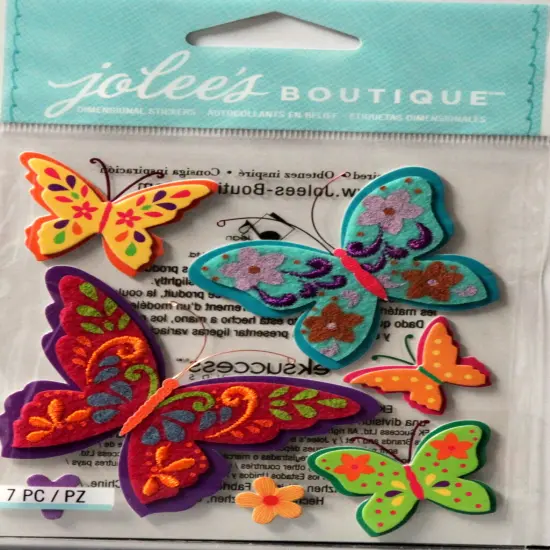 Jolee's Boutique Colorful Butterflies Dimensional Stickers {1}