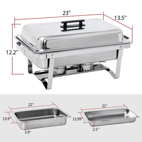 2 Pack 8QT Chafing Dish with 2 Warmer {3}