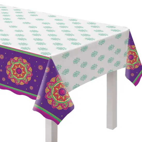 Rangoli Dream Plastic Tablecover, 1ct {1}