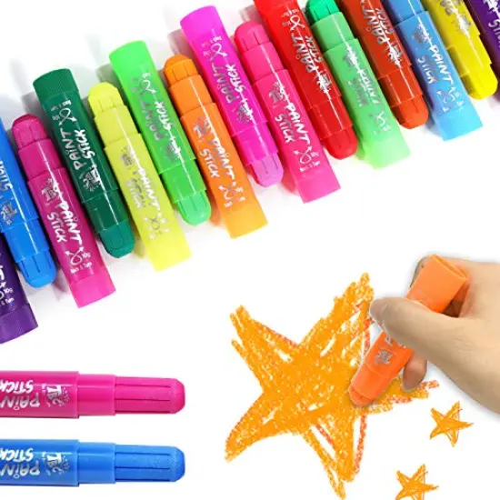 24 Classic Colors, Washable Paint, Non-toxic, Tempera Paint Sticks for Kids and Students {6}