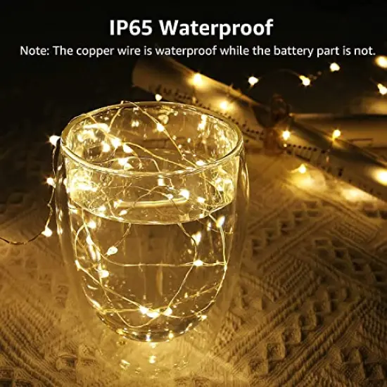 20 LED Fairy Lights Battery Operated Mini String Lights, Small Pixie Lights for Mason Jars, Crafts, DIY Wedding Party Centerpieces, Bedroom Wall Vines Holiday Garland, 8 Pack {5}