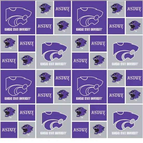 Sykel Enterprises-University of Kansas Cotton Fabric-Kansas Jayhawks Geometric Cotton Quilting Fabric {1}