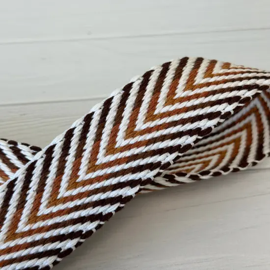Brown Woven Jacquard 1.5”Webbing {1}