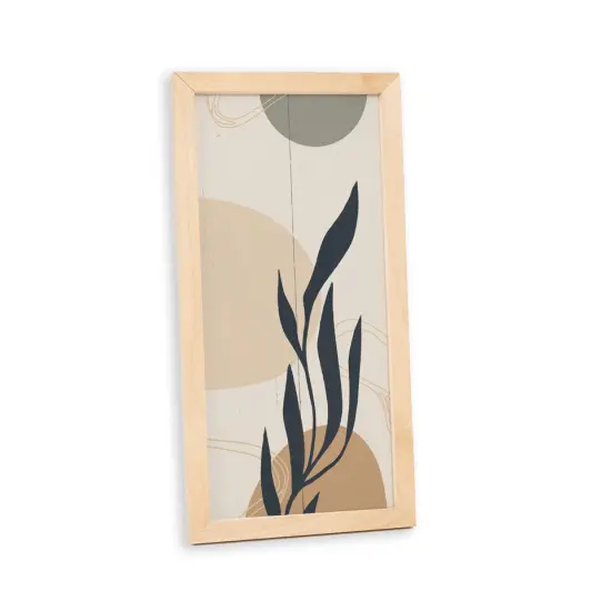 Botanical Wall Art Pastel Wood Sign Framed Abstract Decor Boho. {2}