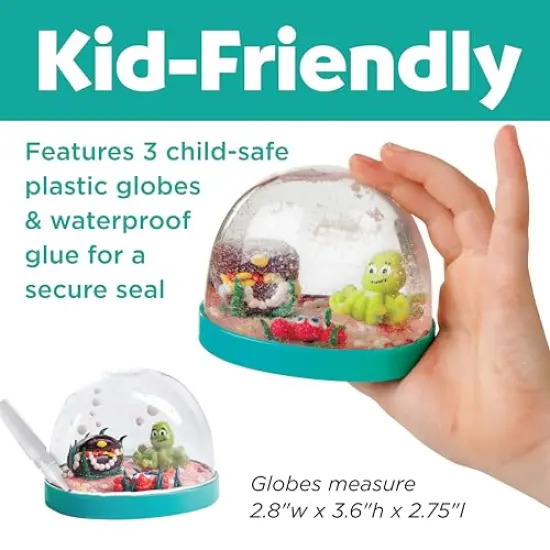 Make 3 DIY Snow Globes, Arts and Crafts for Boys and Girls, Kids Activities and Birthday Gifts for Ages 6-8+ {3}