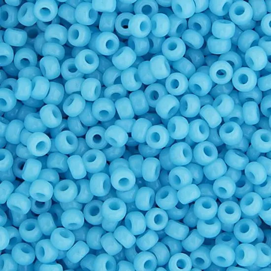 Miyuki 250g Opaque Round Rocailles Seed Beads, 11/0 Light Blue #413 {1}