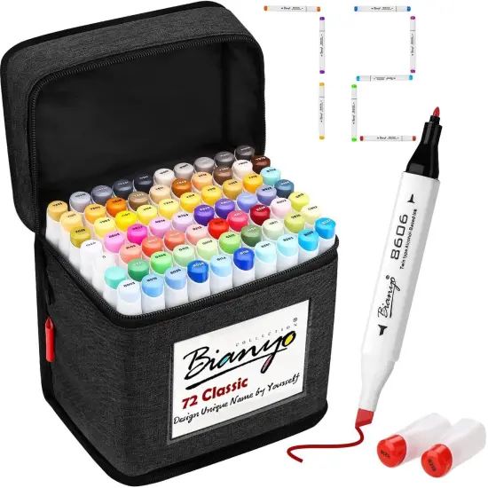 Bianyo Classic 72-Piece Dual Tip Art Markers {1}