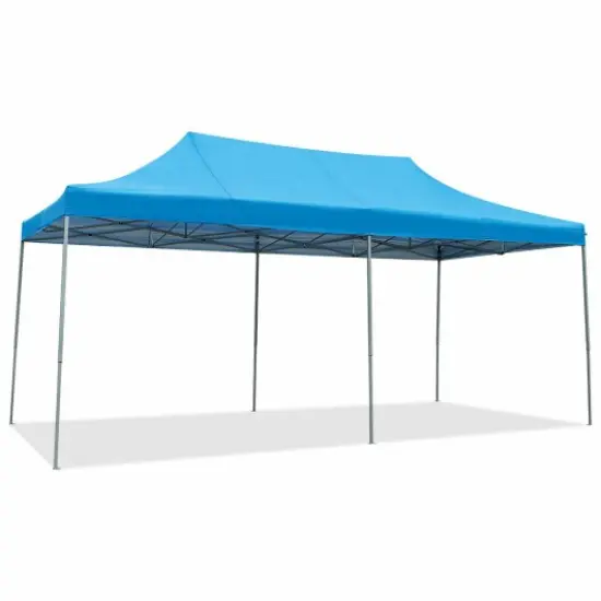 10' x 20' Carport Tent Pop Up Wedding Tent Folding Shelter Canopy-Blue {3}