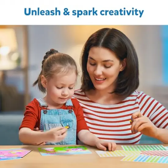 Dot It Unicorns & Princesses, No Mess Sticker Art for Kids, Craft Kits, DIY Activity, Gifts for Boys & Girls Ages 3, 4, 5, 6, 7, Travel Toys for Toddlers {5}