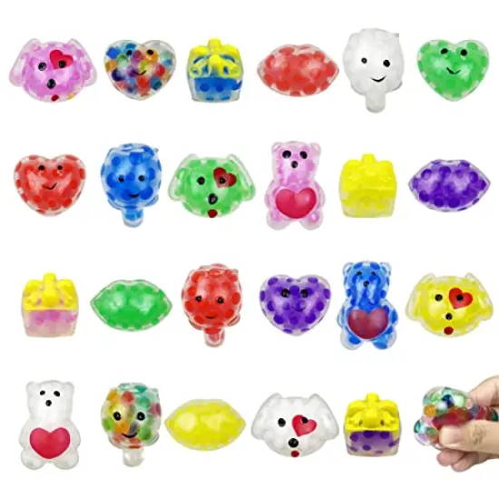 24 Pieces Valentines Day Mini Stress Balls Squishies Stress Relief Toys for Kids School Class Classroom Valentines Day Cards Gifts Prizes Party Favors {2}