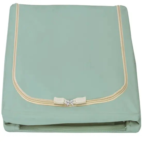 Sorbus Fabric Storage Bins - Stackable, Foldable Organizer, with Clear Window (Set of 2) Teal {6}