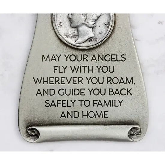 Mercury Dime Coin Angel Pewter Door Blessing {4}
