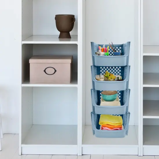 Plastic Stackable Storage Bins . {2}