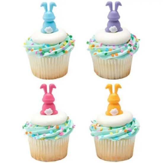 Colorful Bunnies DecoPics&reg; Cupcake Decoration, 12ct {4}