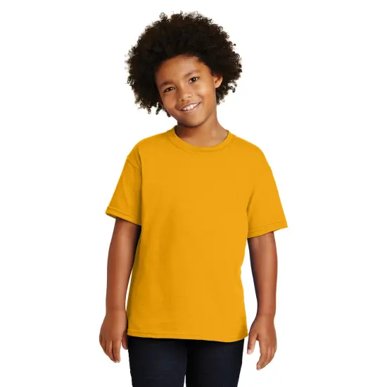RADYAN&reg; Youth Crew Neck Short Sleeve T-Shirt Gold {1}