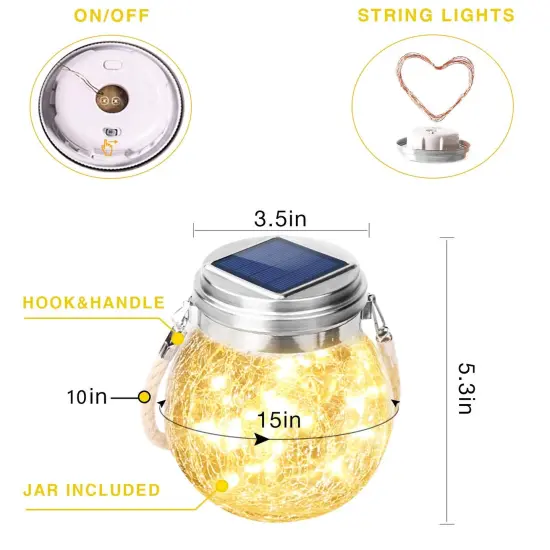 2 Pack Outdoor Lanterns with 30 LED Waterproof Garden Decor Patio Solar Lights Outdoor Decorative Backyard Solar Lanterns Outdoor Hanging ( Warm Light ) {3}