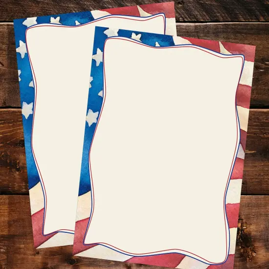 Great Papers! Patriotic Stationery Letterhead, Invitations and Announcements, Printer Friendly, 8.5"x11", 80 Pack {3}