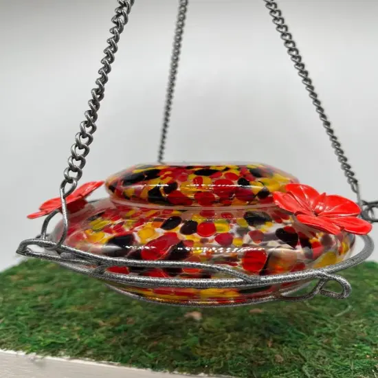Hummingbird Feeder - Carnival Glass {4}