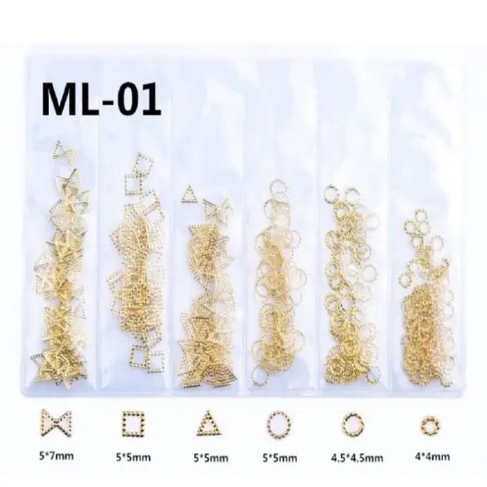 Kitcheniva 3D Ocean Rivets Gold Rhinestones Nail Art Decoration {2}