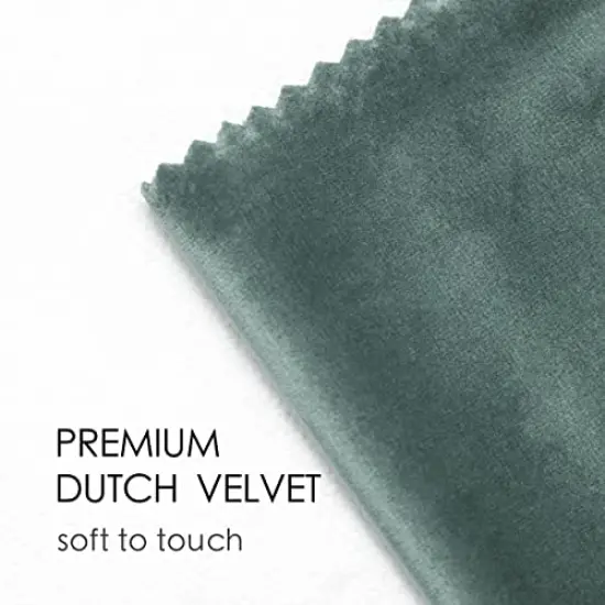 Dusty Green Velvet Ribbon Set 3/8"" x 15 Yards Wooden Spool Fabric Trim Eco-Friendly 3 Rolls * 5Yd for Christmas Wreath Decoration Handmade Craft Ornaments Gift Wrapping & Bow Making {6}