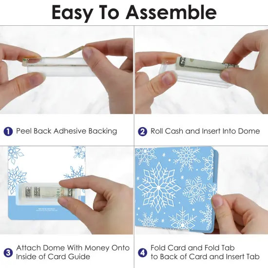 Big Dot of Happiness Merry Christmas Cards - DIY Assorted Holiday Party Cash Holder Gift - Funny Money Cards - Set of 6 {4}