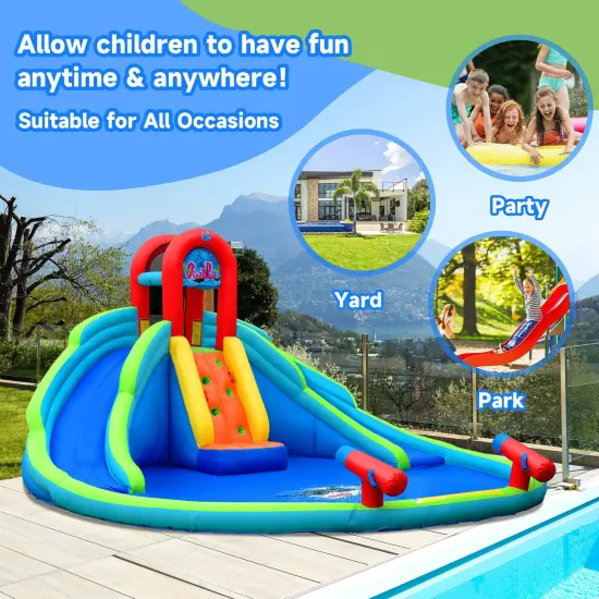 Inflatable Water Park Waterslide for Kids Backyard {2}