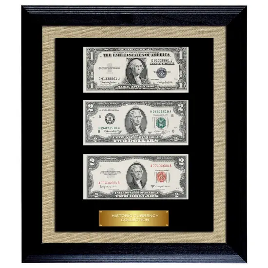 Historic Currency Collection in Currency Frame {1}