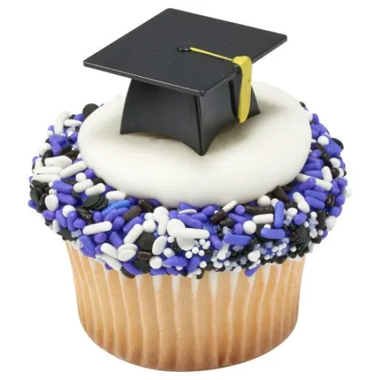 3D Grad Hat DecoPics&reg; Cupcake Decoration, 12ct {3}